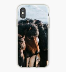 Horses in Iceland - Wildlife animals iPhone Case