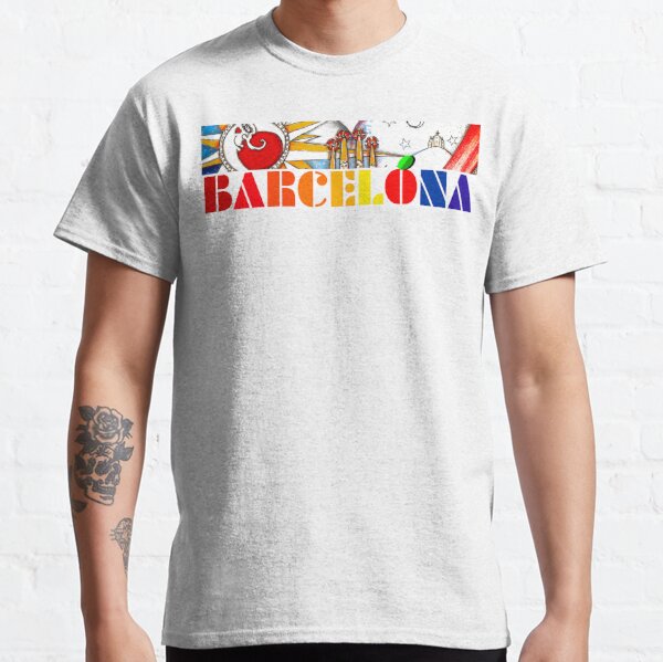 Barcelona Slogan Relaxed Long Sleeve T-Shirt - Aqua