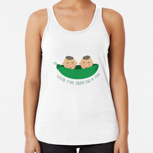 Peas in a Pod (boy/boy twins) Racerback Tank Top