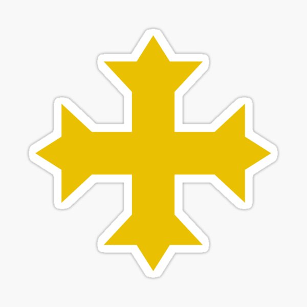 “Coptic cross (gold)” Sticker for Sale by PabloDeChenez | Redbubble