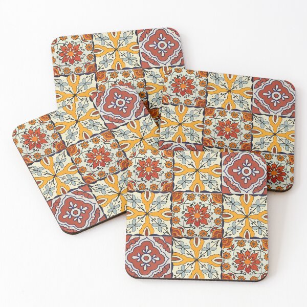 Item preview, Clay terracotta mix print tiles mexican talavera modern ornament design designed and sold by T-Mex.