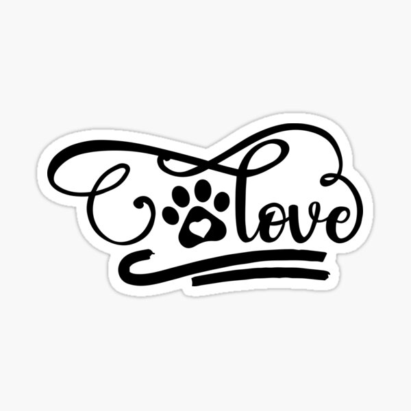 Love Paws Dog Sticker