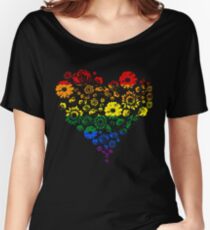 Flower pride heart Women's Relaxed Fit T-Shirt