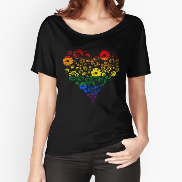 Flower pride heart Relaxed Fit T-Shirt