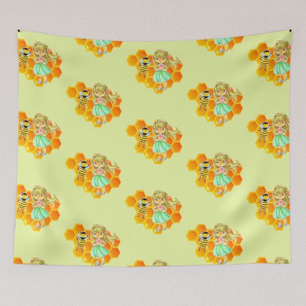 Item preview, Funny Honey Cartoon Bee And Cute Puppycat Cardamon designed and sold by DjoooDjooo.