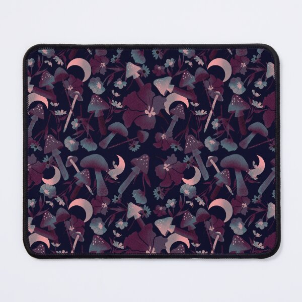 Item preview, Dark mushrooms and flowers designed and sold by Lenecreates.