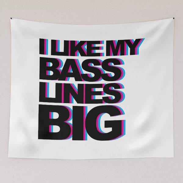 Item preview, Bass Lines Big Music Quote designed and sold by quarantine81.