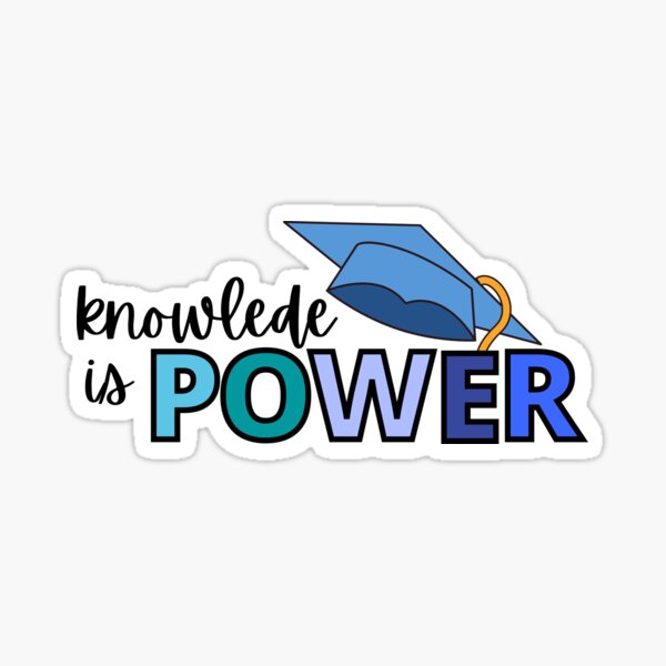 Item preview, Knowledge is power- Education Quote designed and sold by PurpleNotebook.