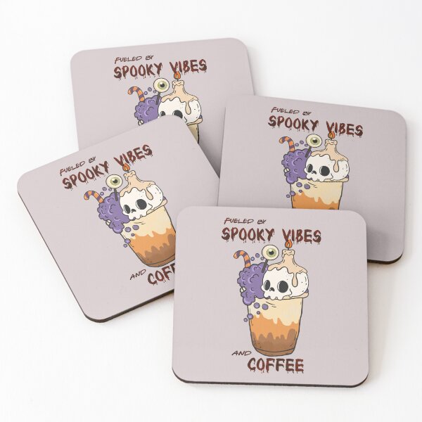Item preview, Fueled By Spooky Vibes And Coffee  designed and sold by IKERAS.