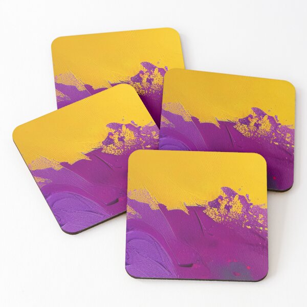 Item preview, Yallow and purple painting expressing luxury and happiness. designed and sold by Art-Vibrations.