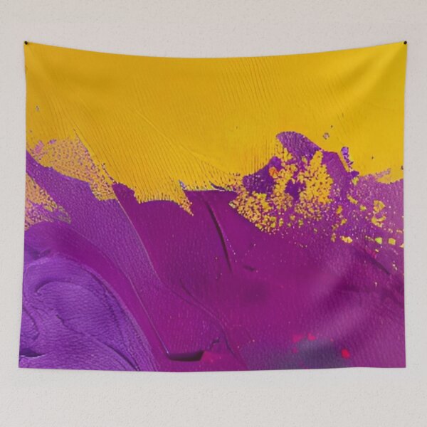 Item preview, Yallow and purple painting expressing luxury and happiness. designed and sold by Art-Vibrations.