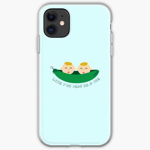 Peas in a Pod (boy/boy twins) iPhone Soft Case