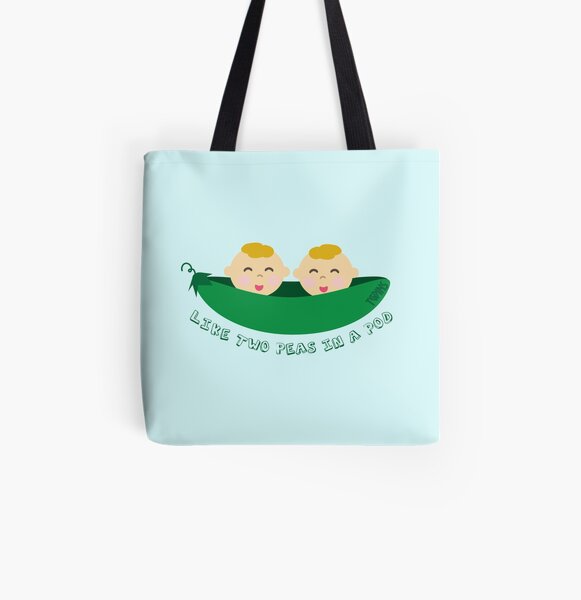 Peas in a Pod (boy/boy twins) All Over Print Tote Bag