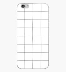 Black and white check, square, plaid pattern iPhone Case
