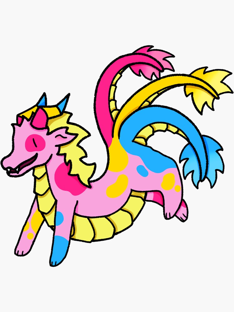 Pansexual Pride Dragon Sticker For Sale By Minus18 Redbubble 4934