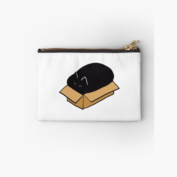 Item preview, If I fits I sits | Black Cat Sleeping in a Box designed and sold by RuggedRoo.