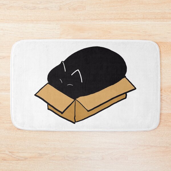 Item preview, If I fits I sits | Black Cat Sleeping in a Box designed and sold by RuggedRoo.