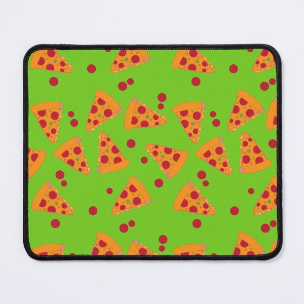 Item preview, Pizza Love Fabric - green background designed and sold by hardscuffle.
