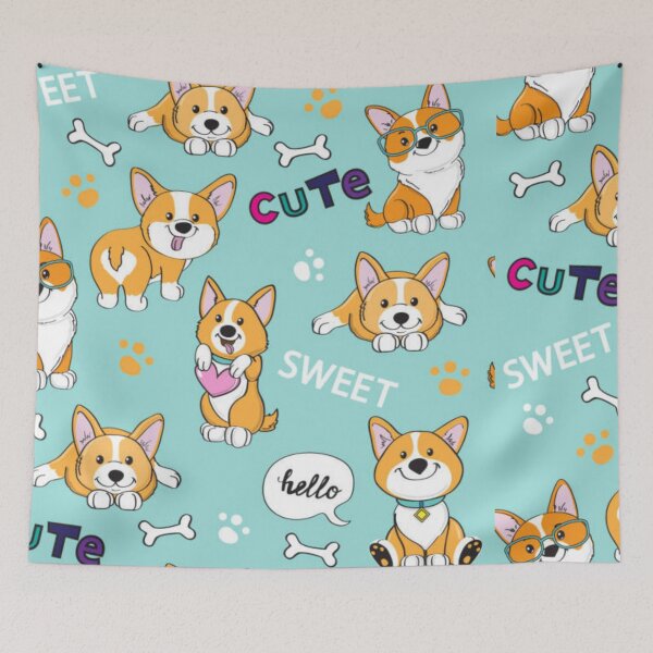 Item preview, Jolly Corgis In Green designed and sold by DesignVertex.