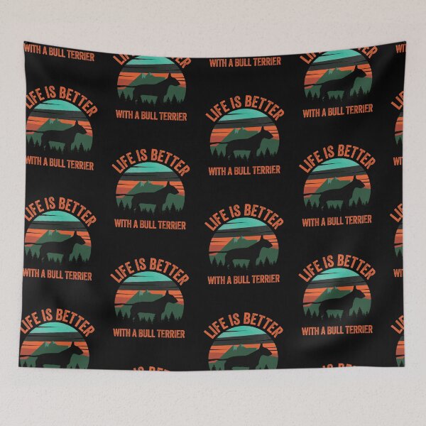 Item preview, Life Is Better With A Bull Terrier Vintage Dog Gift  designed and sold by Guarddogdrive.