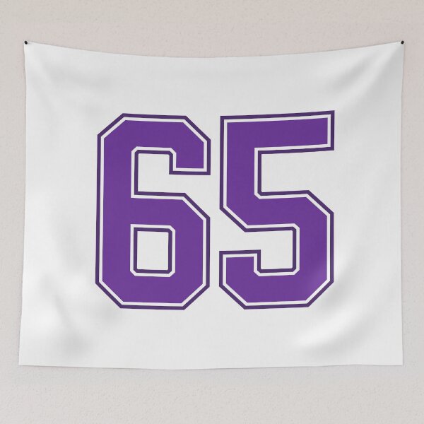 Item preview, Purple Number 65 lucky sports jersey sixty five designed and sold by HeavyStyle.
