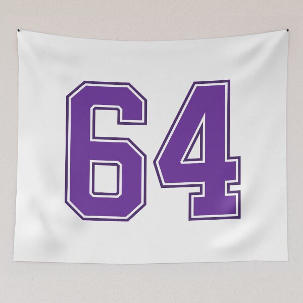 Item preview, Purple Number 64 lucky sports jersey sixty four designed and sold by HeavyStyle.