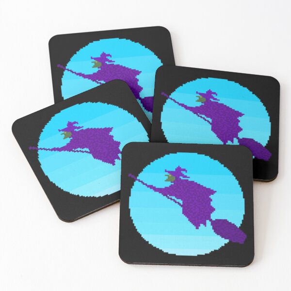 Item preview, Witch On A Broom Pixel Art designed and sold by Teepocalypse.