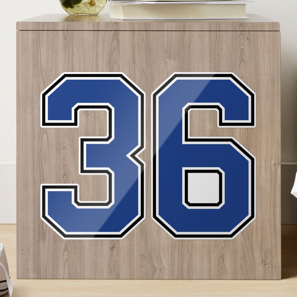 Number 36 lucky sports jersey thirty six Sticker for Sale by HeavyStyle |  Redbubble