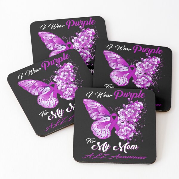 Item preview, I Wear Purple For My Mom ALZ Awareness Butterfly Ribbon Gifts designed and sold by Adropine.