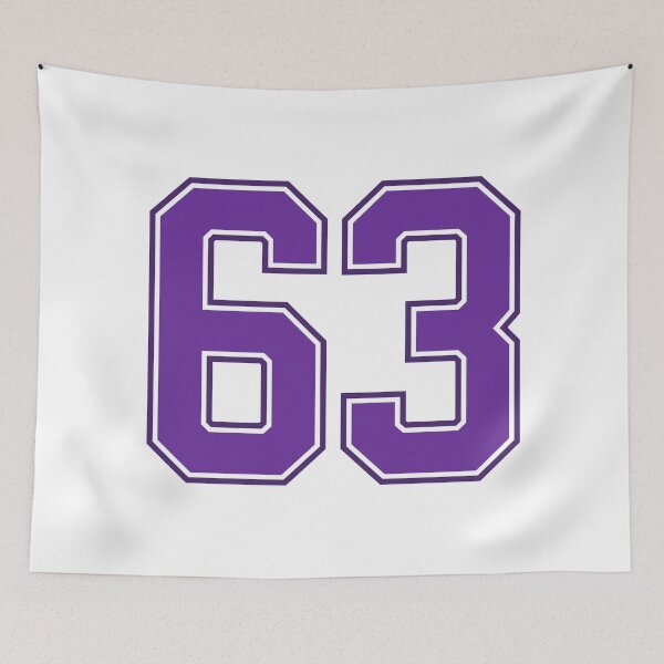 Item preview, Purple Number 63 lucky sports jersey sixty three designed and sold by HeavyStyle.