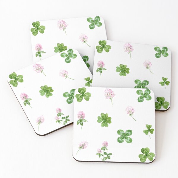 Item preview, Watercolor Green Clover Leaves and Clover Flowers designed and sold by silviaol.