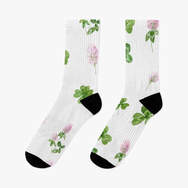 Item preview, Watercolor Green Clover Leaves and Clover Flowers designed and sold by silviaol.