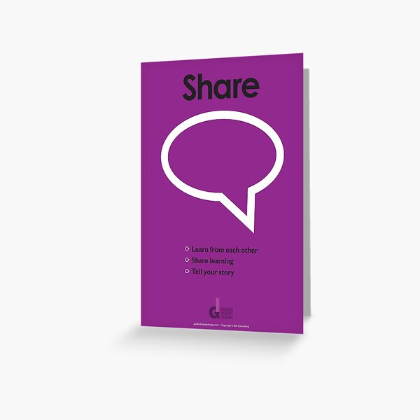 Share Phase of Guided Inquiry Design Process Poster with bullets (official) Greeting Card