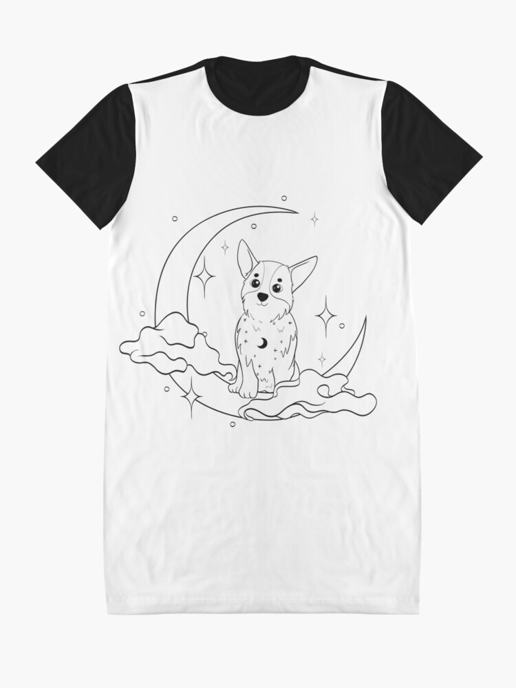 Alternate view of Corgi Moon Graphic T-Shirt Dress