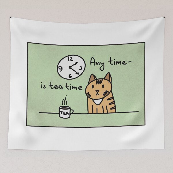 Item preview, Tea time cat designed and sold by Anton-Domin-Art.
