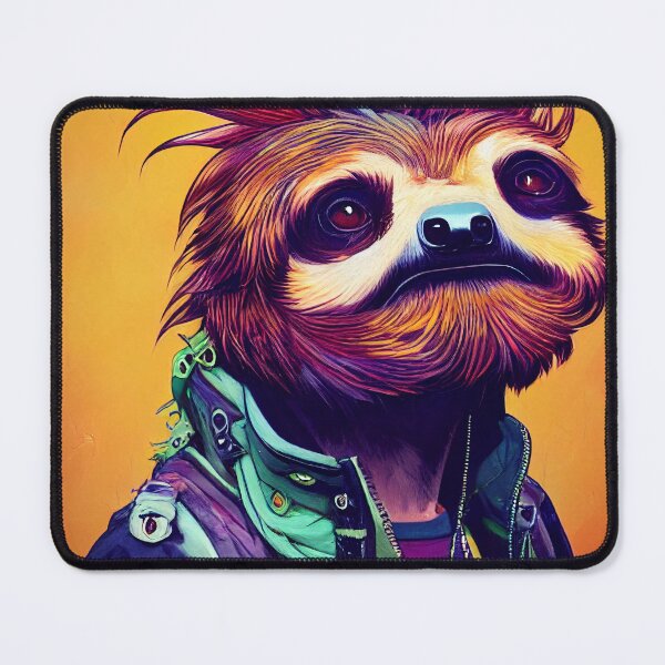 Item preview, Sloth dressed as a punk rocker designed and sold by Studiowatermars.