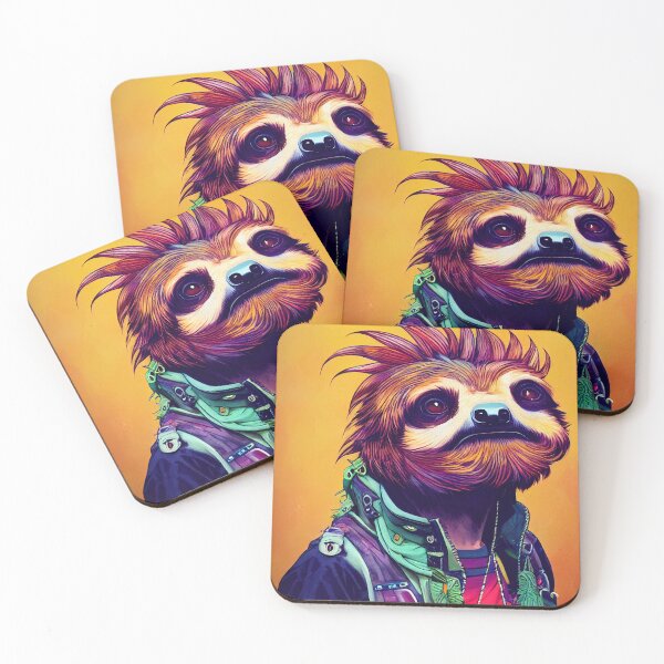 Item preview, Sloth dressed as a punk rocker designed and sold by Studiowatermars.