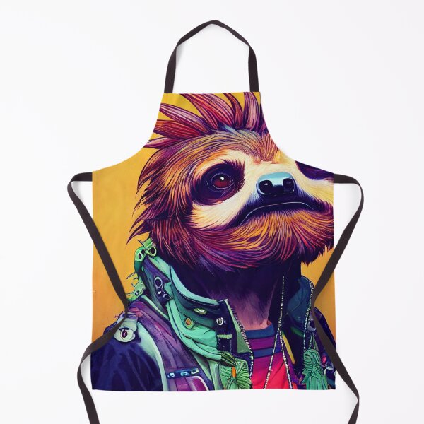 Item preview, Sloth dressed as a punk rocker designed and sold by Studiowatermars.