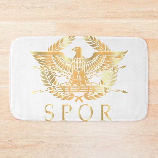 Item preview, SPQR- Roman Empire Standard Eagle Emblem Vintage Gold Shield Classic  designed and sold by guzzonmohambw.