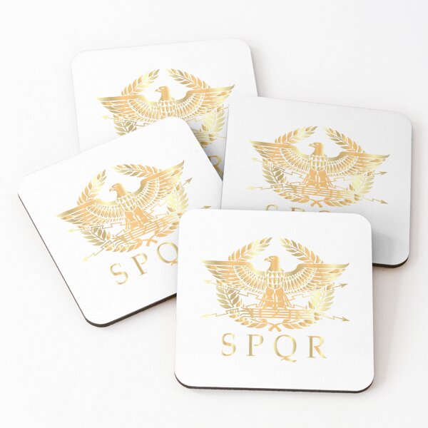 Item preview, SPQR- Roman Empire Standard Eagle Emblem Vintage Gold Shield Classic  designed and sold by guzzonmohambw.