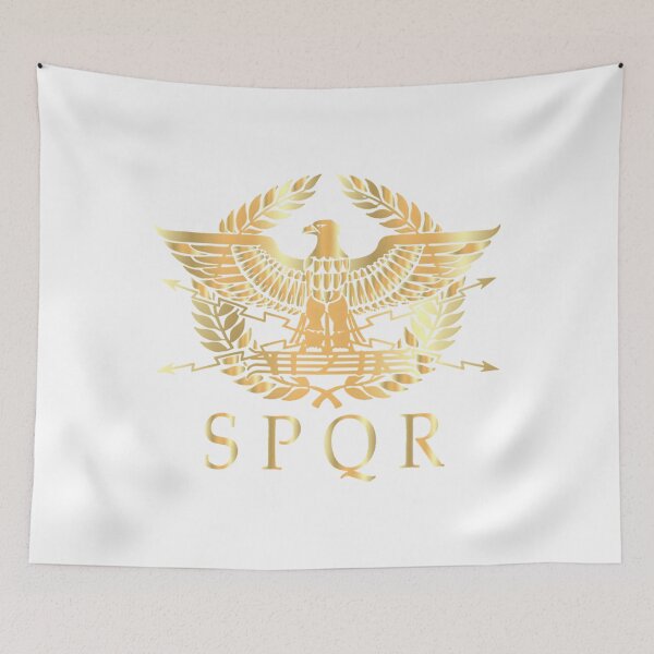 Item preview, SPQR- Roman Empire Standard Eagle Emblem Vintage Gold Shield Classic  designed and sold by guzzonmohambw.