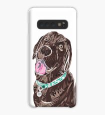 Cute Chocolate Labrador pet dog illustration Case/Skin for Samsung Galaxy