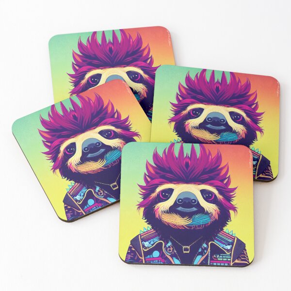 Item preview, Sloth dressed as a punk rocker designed and sold by Studiowatermars.