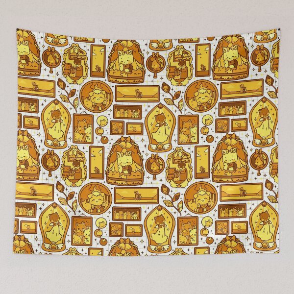 Item preview, Cats in Frames (Autumn Gold) designed and sold by Konayachi.