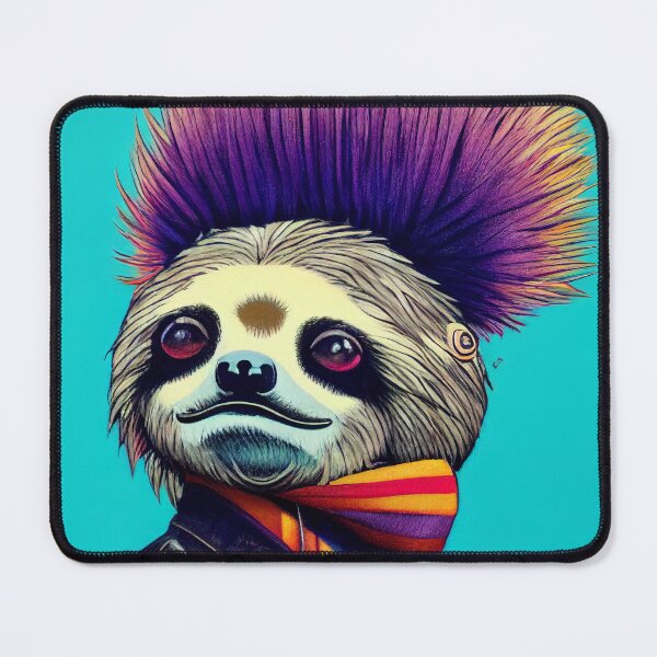 Item preview, Sloth dressed as a punk rocker designed and sold by Studiowatermars.