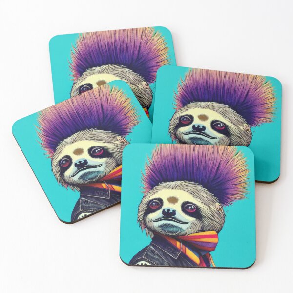Item preview, Sloth dressed as a punk rocker designed and sold by Studiowatermars.