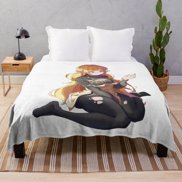 Item preview, Tsundere Elf Elga Suzailgiererzegalnelvzegilreagranzelga Sui | Uncle from Another World Isekai Ojisan | Anime Blushing Shy Blond Hair Girl Ripped Thighs Tattered Stockings designed and sold by Risumu.