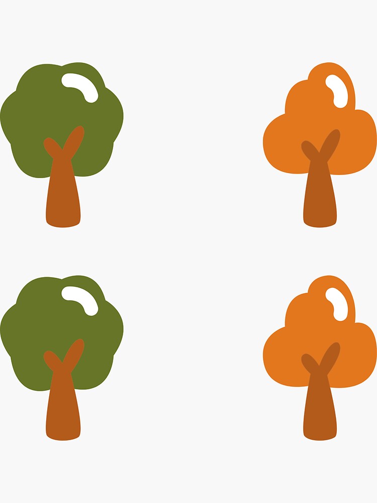 "4 Fall/Autumn Tree Stickers multipack" Sticker for Sale by GACrafting