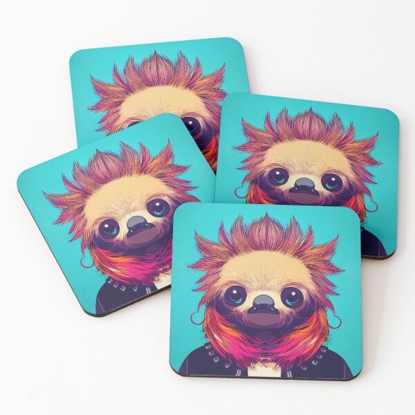 Item preview, Sloth dressed as a punk rocker designed and sold by Studiowatermars.