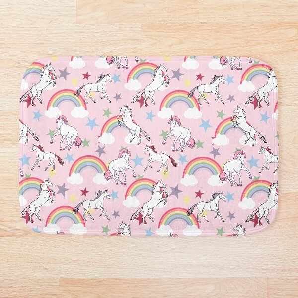 Item preview, Pink Unicorns and Rainbows and Stars designed and sold by Superdoodledo.